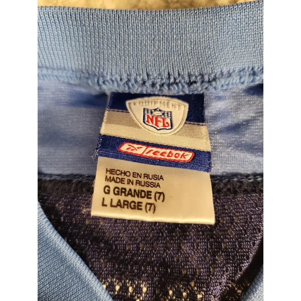 Reebok Eddie George Tennessee Titans Football Jersey Youth Large 7 Boys Kids